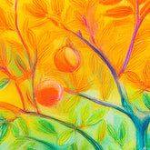 Canvas Dekostoff Bäume bunt Swafing